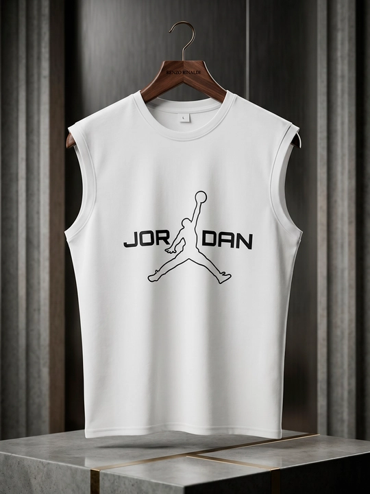Jordan printli erkaklar yengsiz futbolkasi sport va kundalik kiyish uchun L-3XL