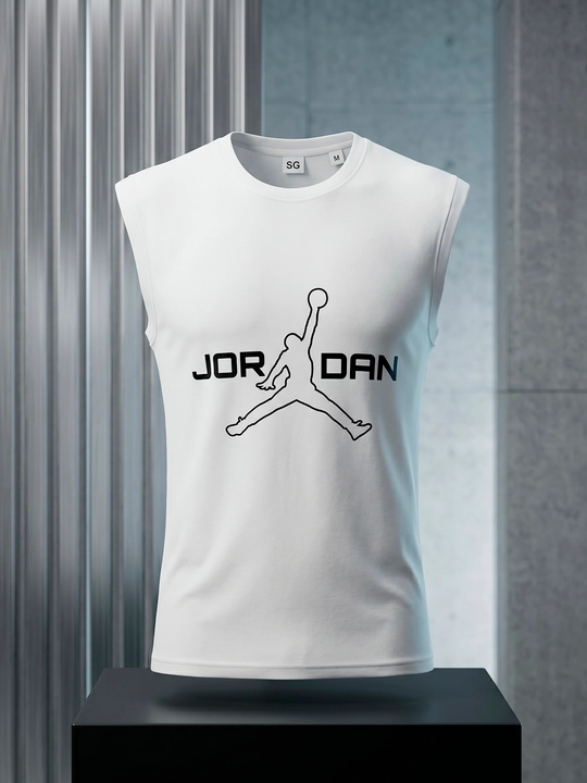 Jordan printli erkaklar yengsiz futbolkasi sport va kundalik kiyish uchun L-3XL