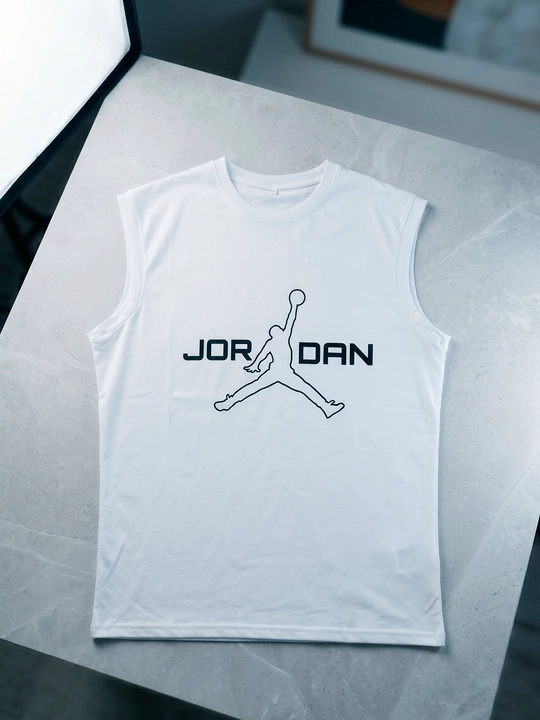 Jordan printli erkaklar yengsiz futbolkasi sport va kundalik kiyish uchun L-3XL