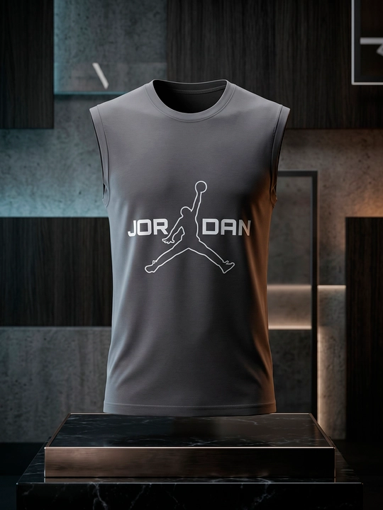 Jordan printli erkaklar yengsiz futbolkasi sport va kundalik kiyish uchun L-3XL