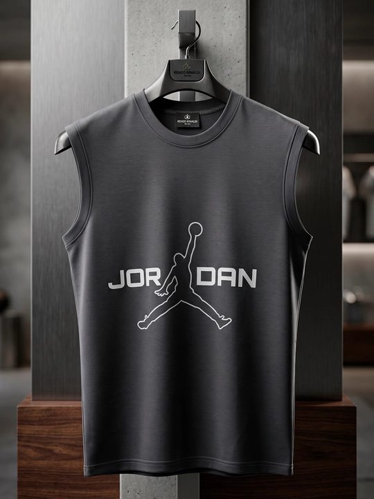 Jordan printli erkaklar yengsiz futbolkasi sport va kundalik kiyish uchun L-3XL