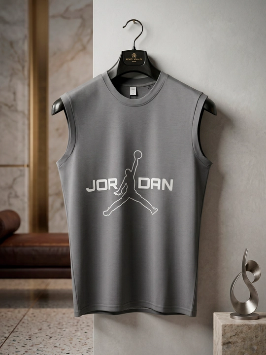Jordan printli erkaklar yengsiz futbolkasi sport va kundalik kiyish uchun L-3XL
