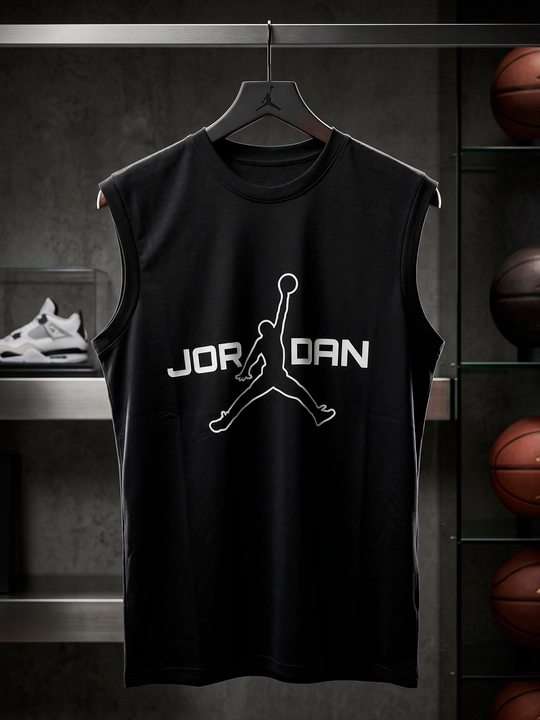 Jordan printli erkaklar yengsiz futbolkasi sport va kundalik kiyish uchun L-3XL