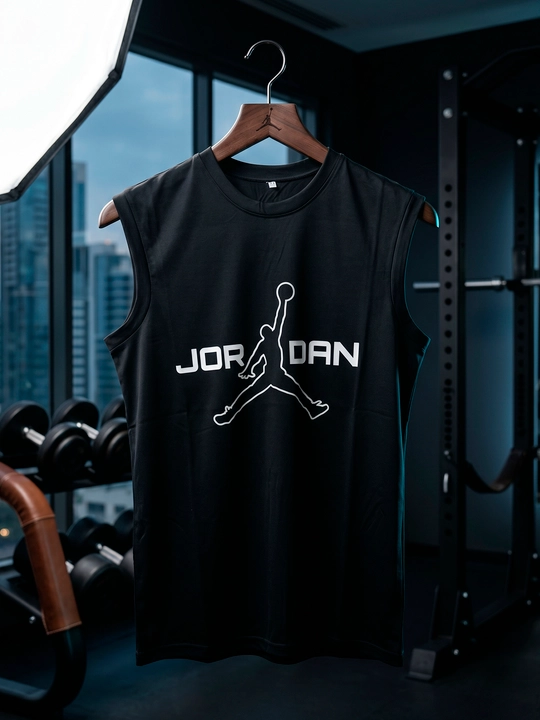 Jordan printli erkaklar yengsiz futbolkasi sport va kundalik kiyish uchun L-3XL