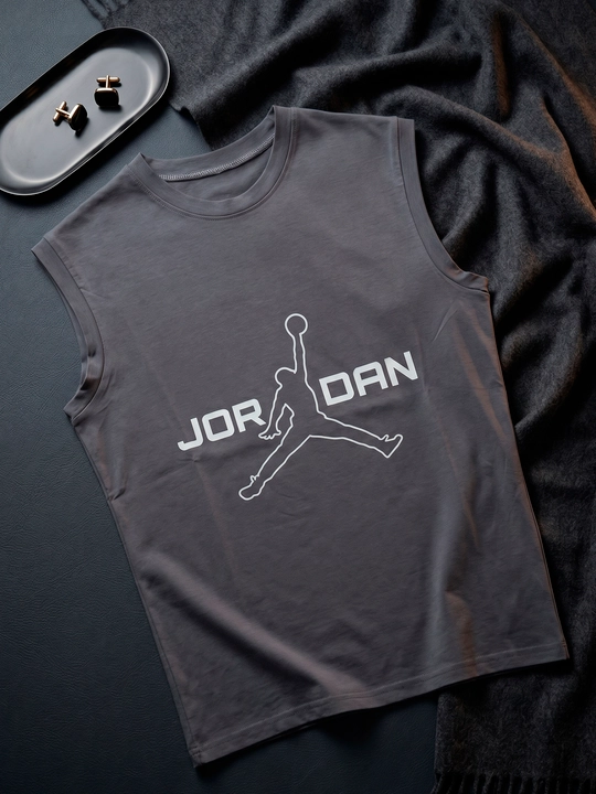 Jordan printli erkaklar yengsiz futbolkasi sport va kundalik kiyish uchun L-3XL