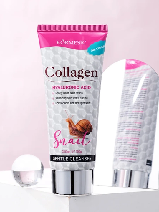 Пенка для умывания KORMESIC Collagen Snail с муцином улитки и гиалуроновой кислотой, 100 г