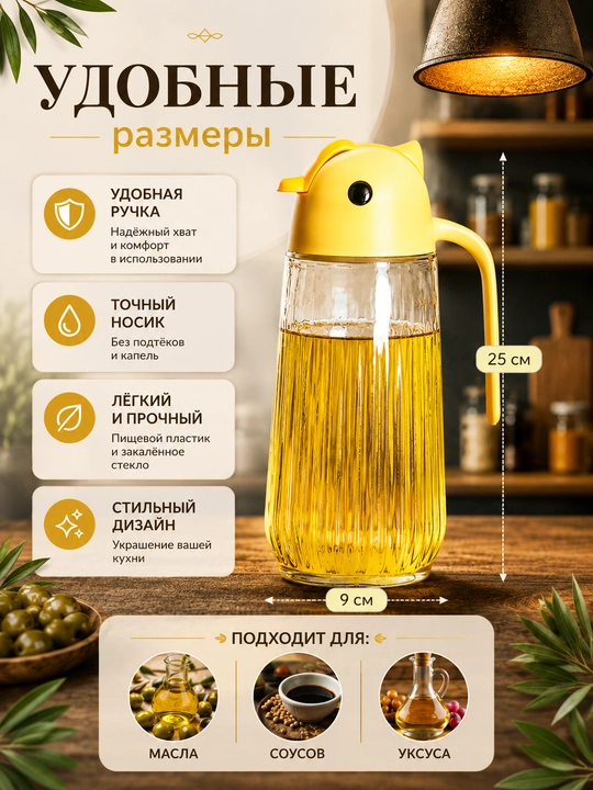 Распылитель для масла 200 мл, дозатор для масло, пульверизатор для масла, товары для кухни