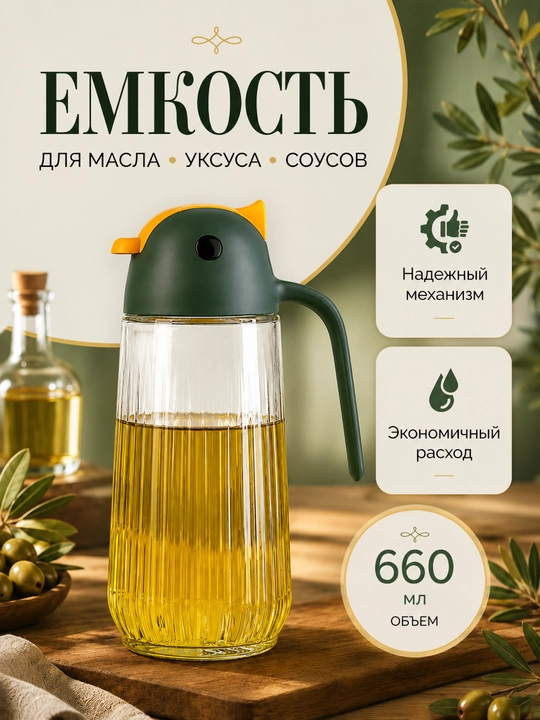 Yog' purkagichi 200 ml, yog' idish, moy purkagich, moy idish, oshxona buyumlari - 