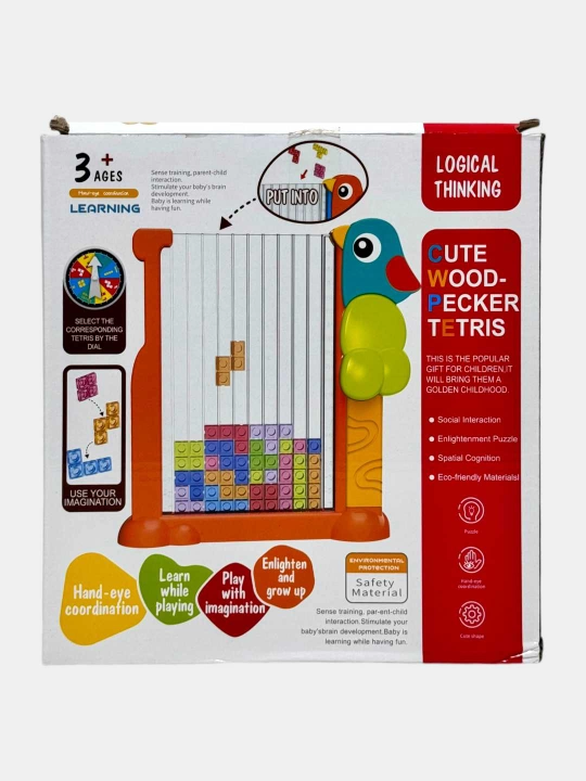 Деревянная развивающая игра Тетрис Montessori для детей 
