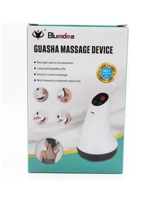 Bo‘yin va yelka uchun mini elektr massaj apparati Gua Sha isitgich bilan
