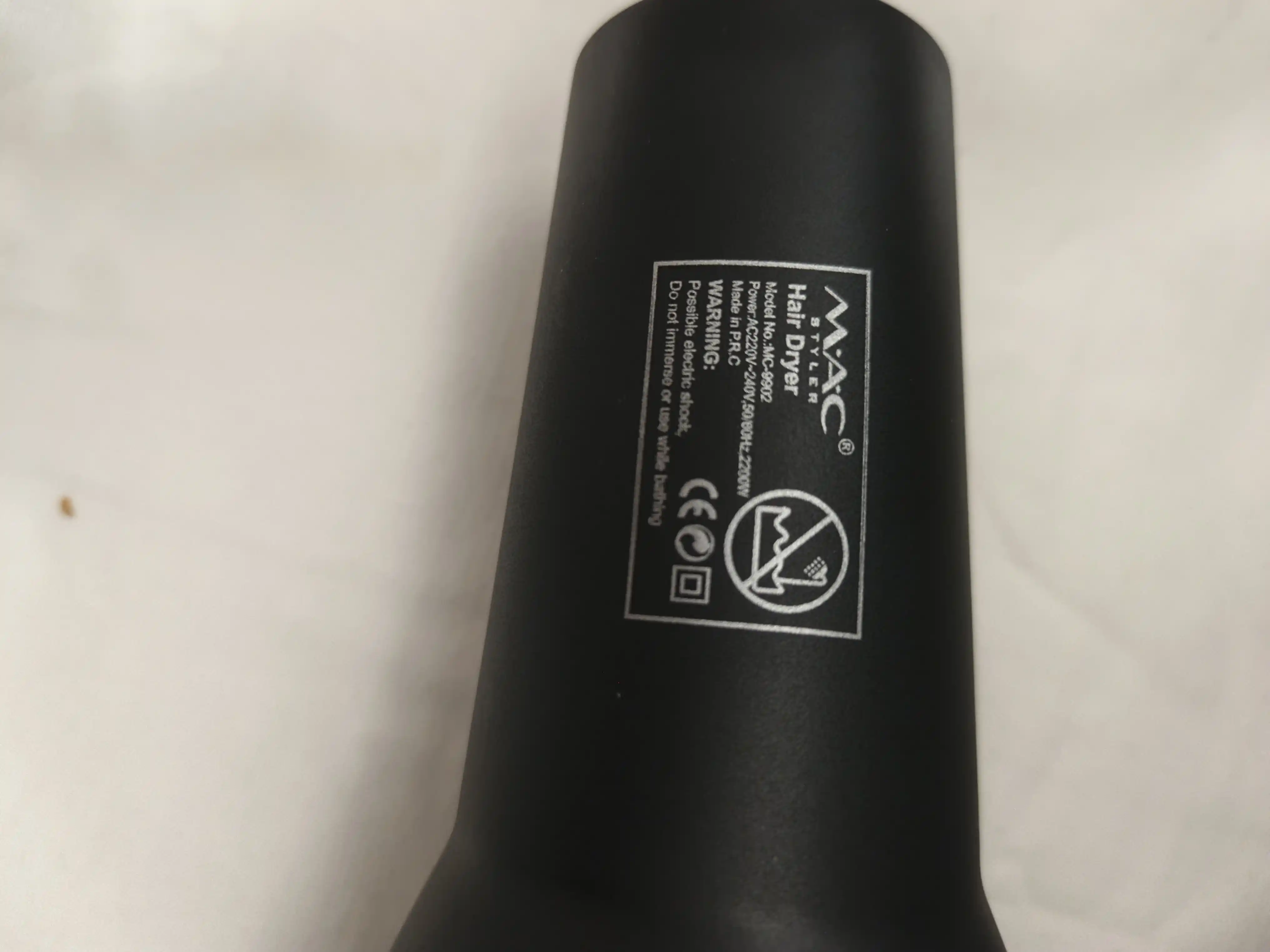 Фен для волос MAC Styler, профессиональный фен 2200W, 3 режима, 2 насадки