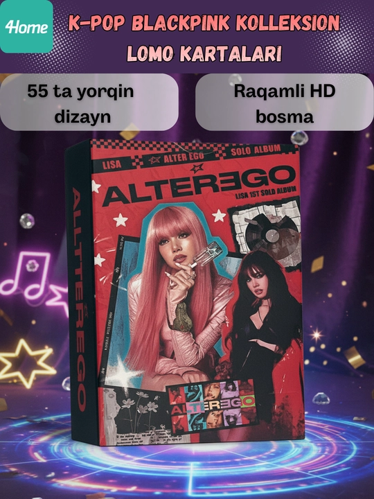 K-Pop BlackPink Lomo kartalari, 55 dona - 