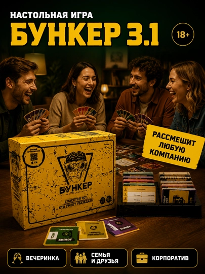 Bunker stol o'yini — karta oyinlari, kattalar va bolalar uchun rivojlantiruvchi, 12+