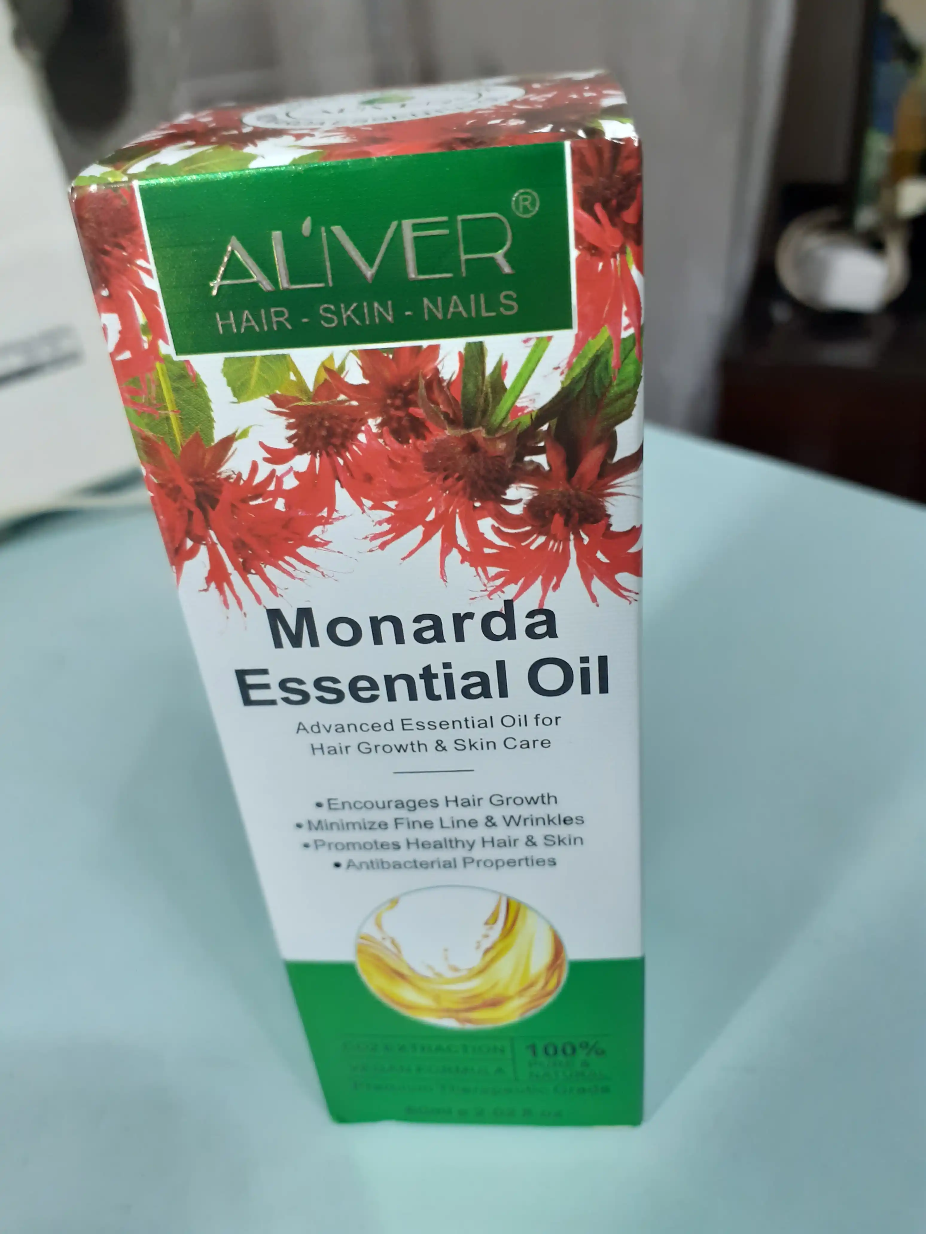 Масло монарды ALIVER, для волос, ногтей и кожи, стимулирует рост, укрепляет