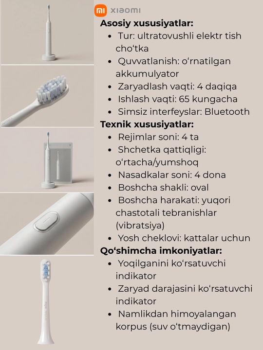 Xiaomi elektr tish cho‘tkasi