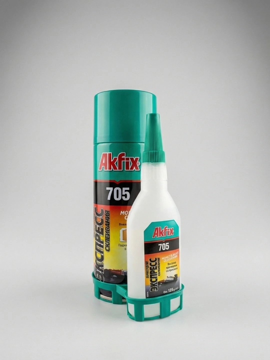 Akfix 705 tez yopishtiruvchi kley va aktivator to‘plami 200 ml / 400 ml / 500 ml