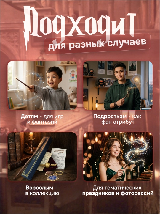 Garry Potter sehrli tayoqchasi / Voldemort / Dambldor, Bezina - muxlislarga sovg‘a