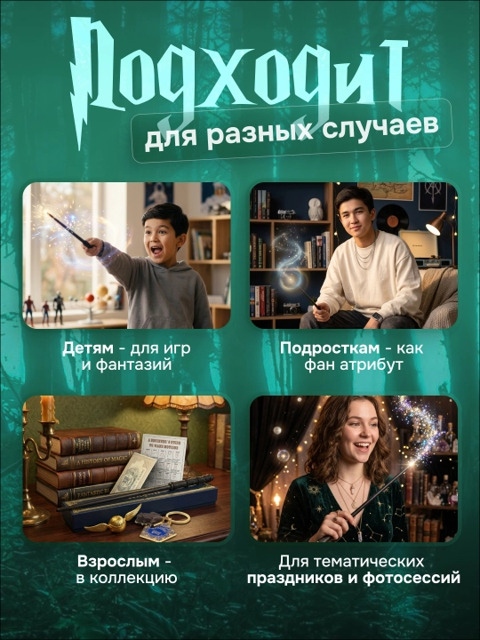 Garry Potter sehrli tayoqchasi / Voldemort / Dambldor, Bezina - muxlislarga sovg‘a