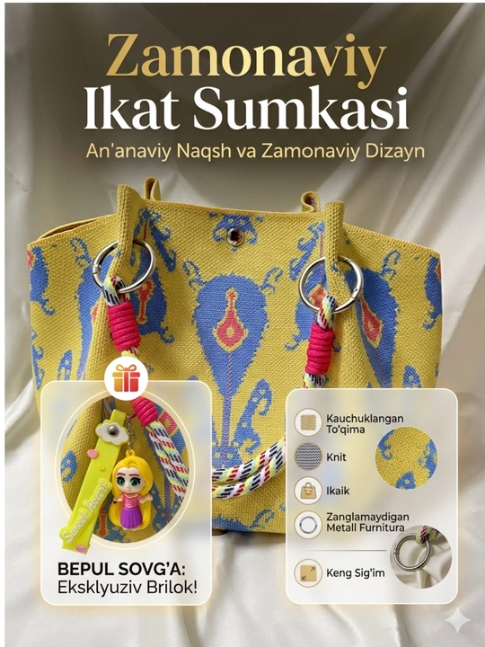 Qizlar va ayollar uchun milliy , kundalik sumka, milliy naqshli sumka sovg’a uchun