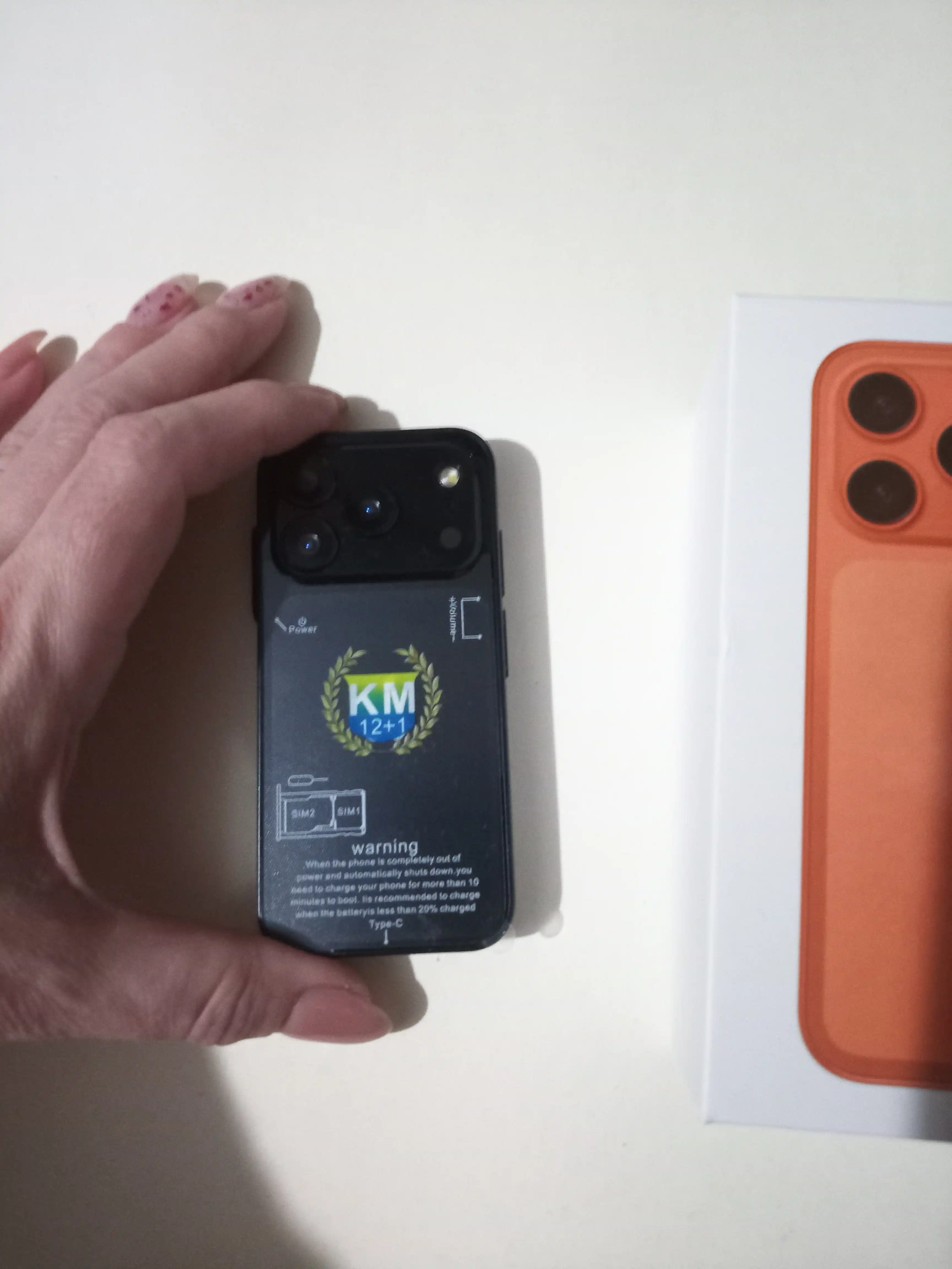 Mini smartfon, sensorli telefon, Android 12, xotirasi 2/16 Gb