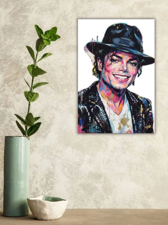 Dekorativ poster-nakleyka, A4 formatda. Michael Jackson