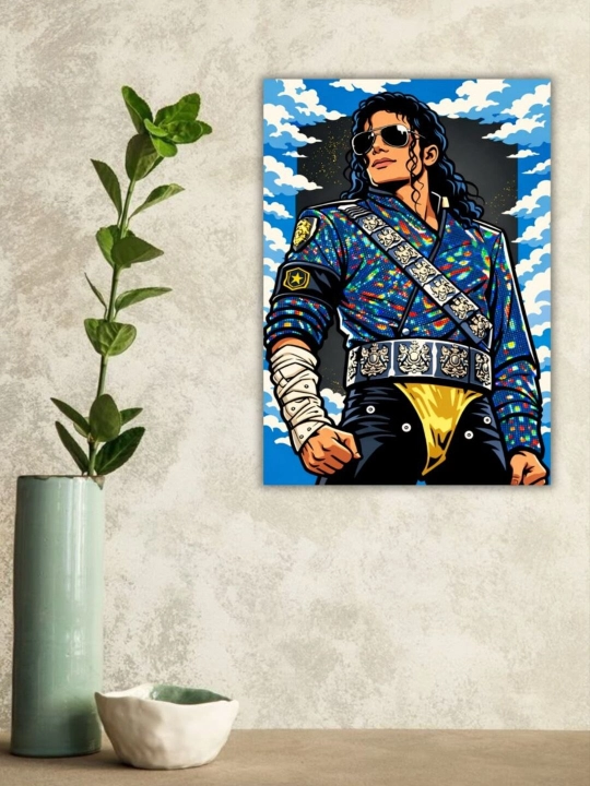 Dekorativ poster-nakleyka, A4 formatda. Michael Jackson