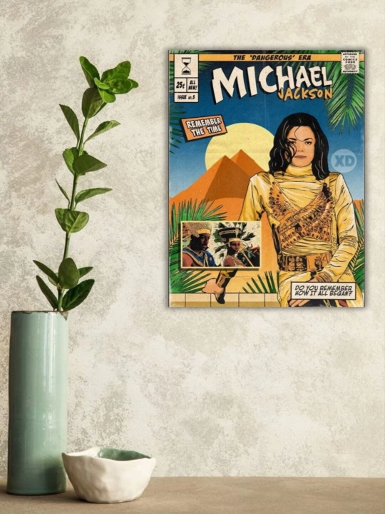 Dekorativ poster-nakleyka, A4 formatda. Michael Jackson