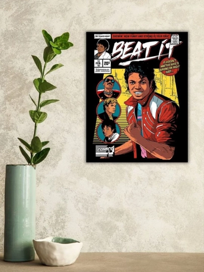 Dekorativ poster-nakleyka, A4 formatda. Michael Jackson