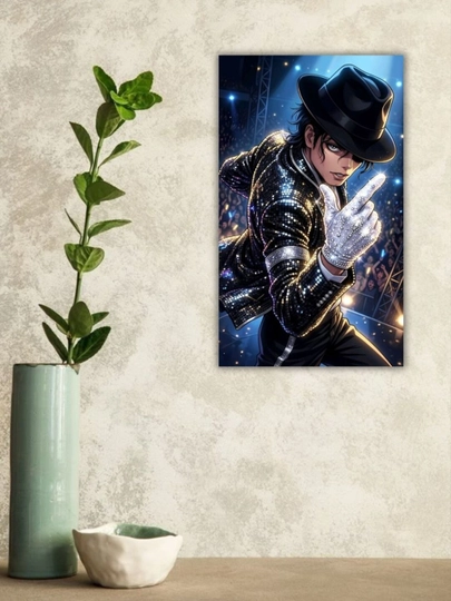 Dekorativ poster-nakleyka, A4 formatda. Michael Jackson