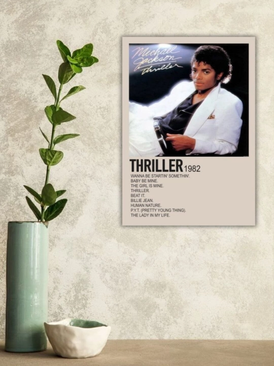 Dekorativ poster-nakleyka, A4 formatda. Michael Jackson