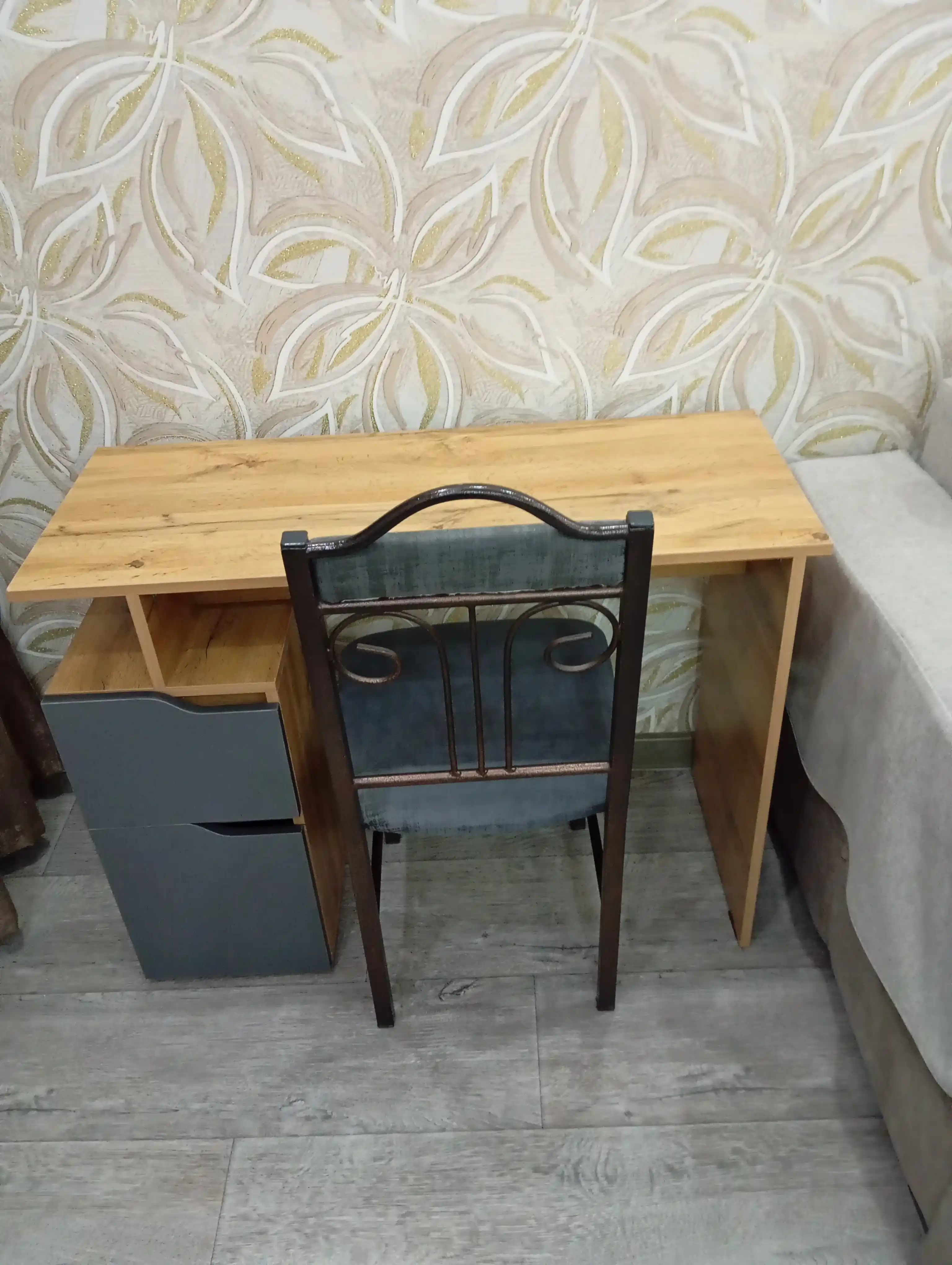 Письменный и компьютерный стол FAR11, 100×40×75 см, с ящиком и шкафчиком
