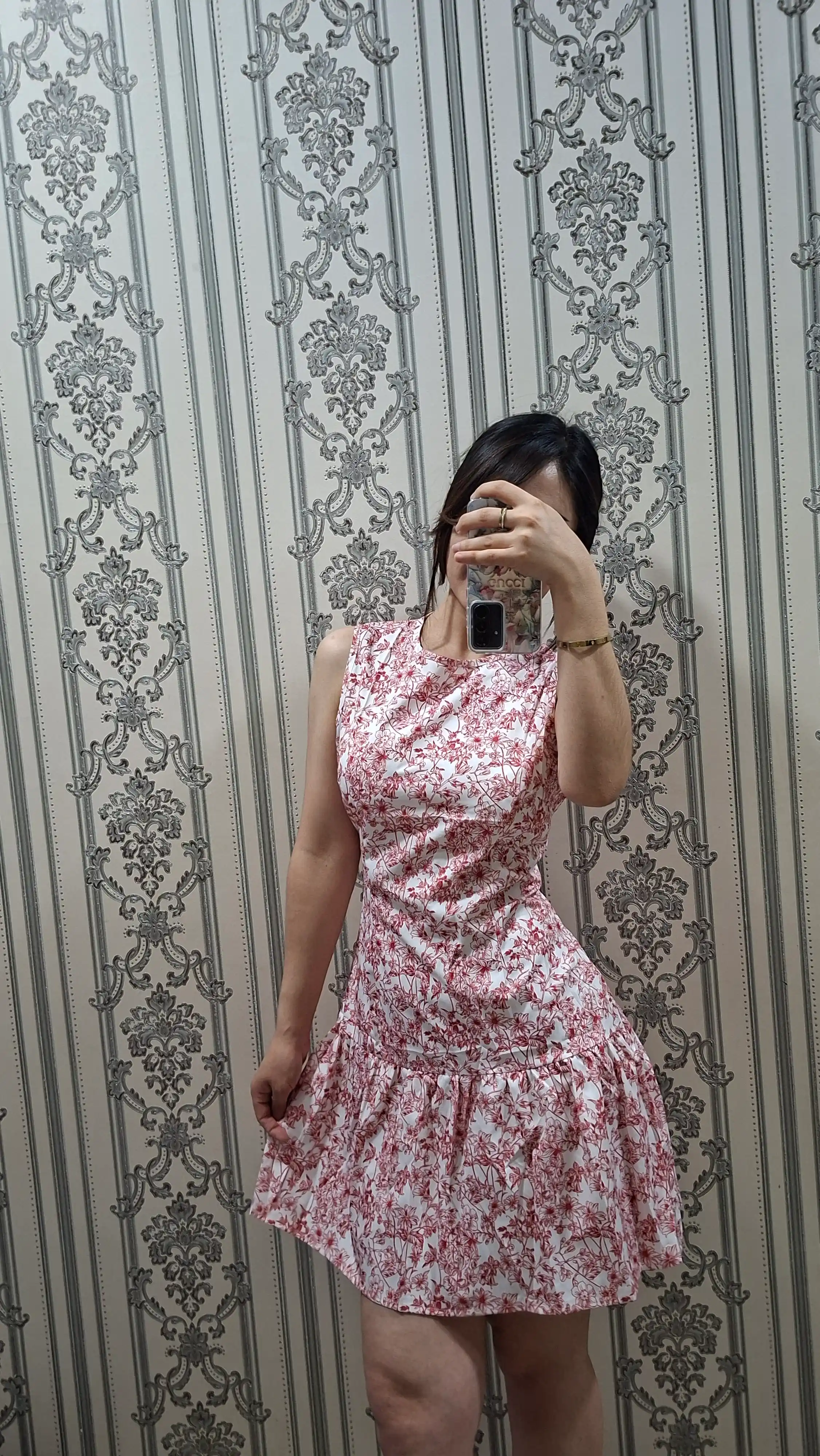 Ayollar ko‘ylagi, qisqa, gul naqshli, yengsiz, yozgi, 8 rangda, S-XL