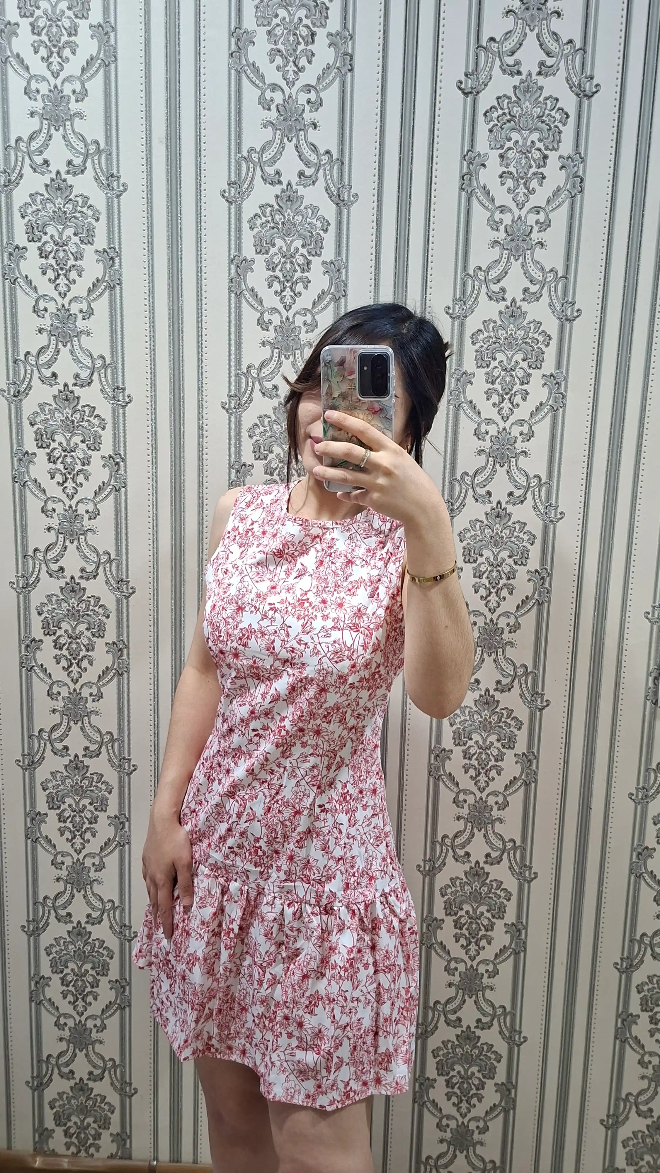 Ayollar ko‘ylagi, qisqa, gul naqshli, yengsiz, yozgi, 8 rangda, S-XL
