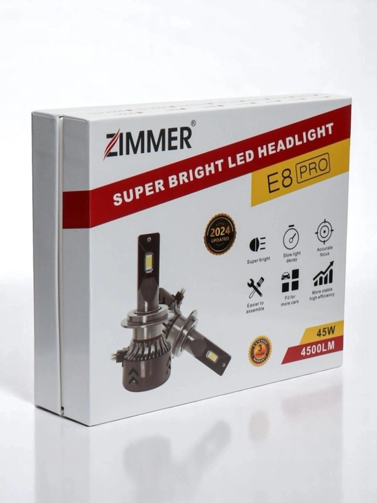 Zimmer LED лампы E8 PRO, дальний и ближний свет, передние фары, противотуманные