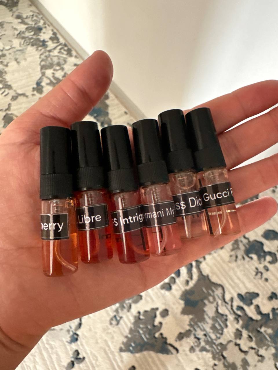 Набор духов для женщин Gucci Flora, Lost Cherry, Libre, Miss Dior, Devil's Intrigue 6в1