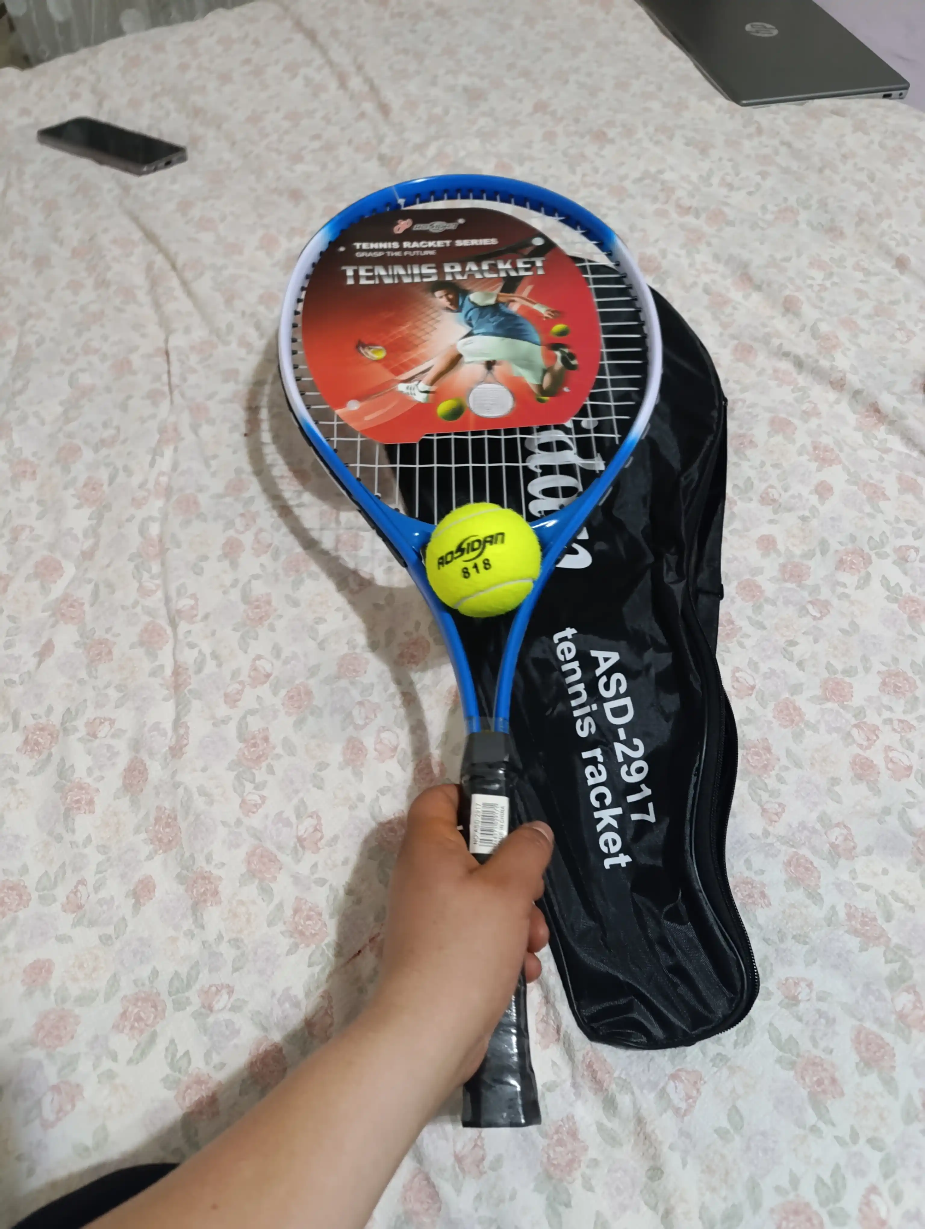 Professional tennis raketka to‘plami | 1 raketka + 1 koptok + chexol | boshlovchilar uchun
