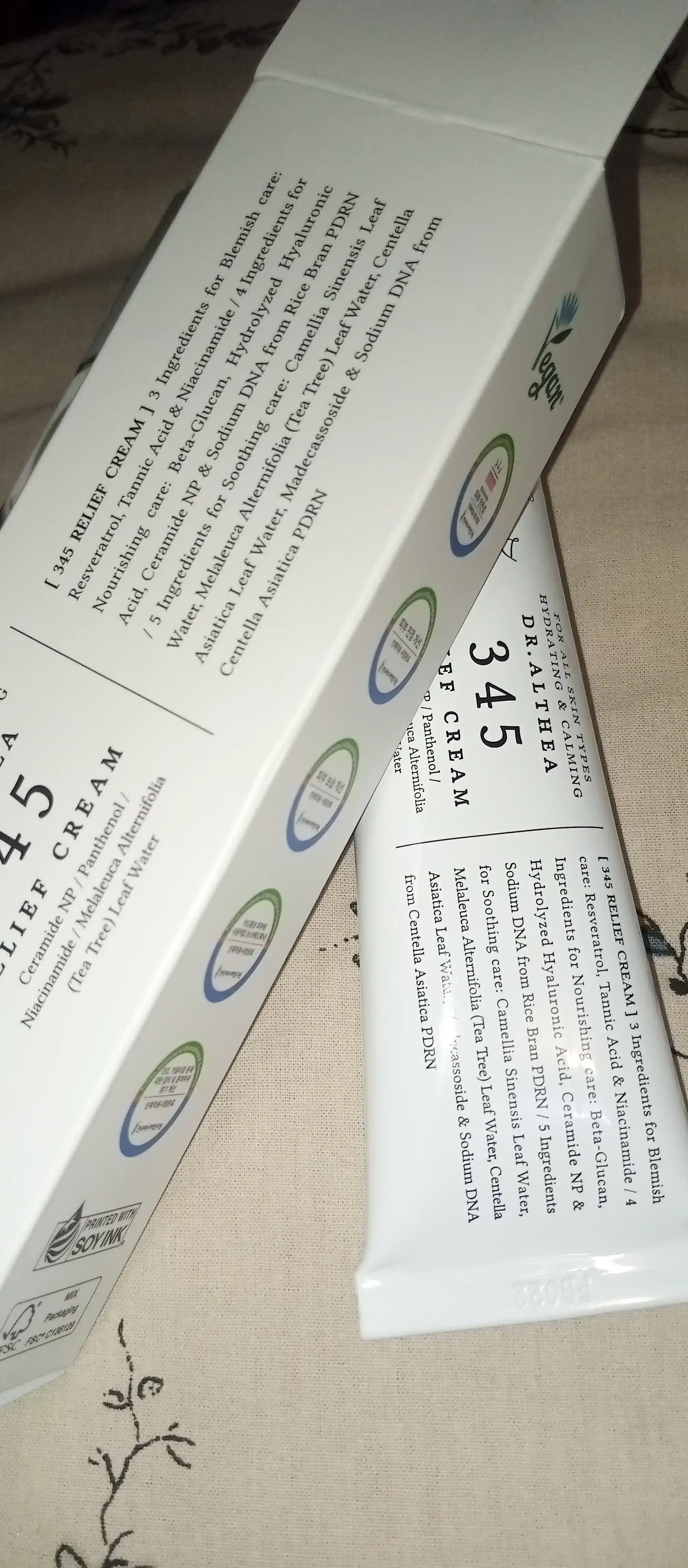 Dr. Althea 345 Relief Cream 50 мл , дневной крем для чувствительной кожи , Корея