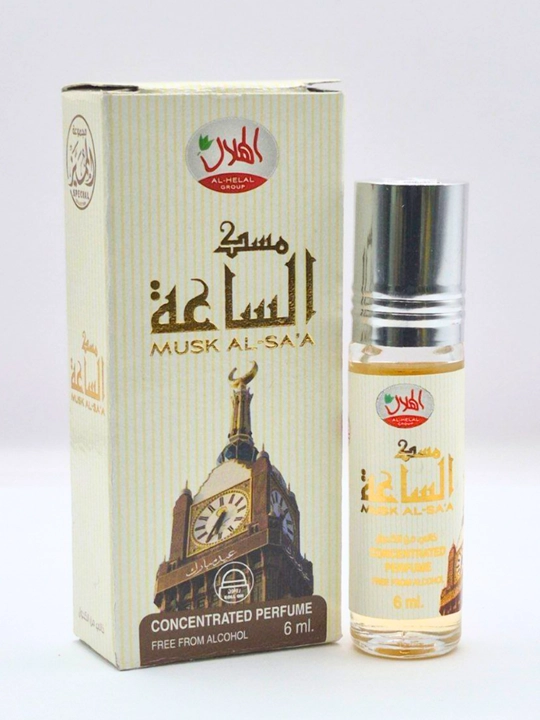 Al-Helal “Musk Al-Sa'a” yog‘li atir — muqaddas Makka ifori, spirtsiz, 6 ml