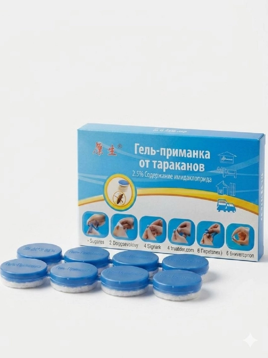 Гель-приманка от тараканов 8 штук