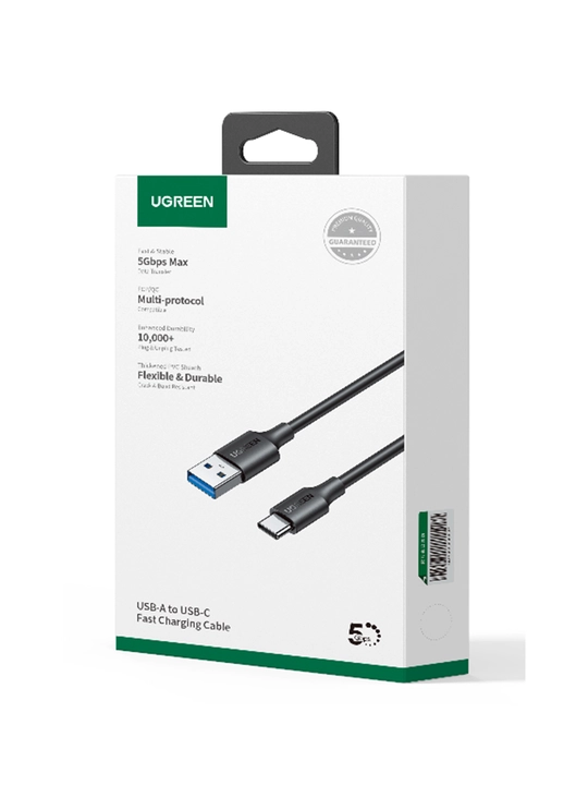UGREEN Кабель USB-A USB-C 5Гбит 3A USB3.2 US184 CarPlay