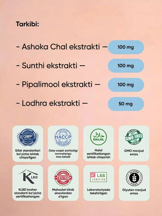 Zen mood аyollar salomatligi, hayz davri va og‘riqlarni yengillashtirish uchun qo‘shimcha