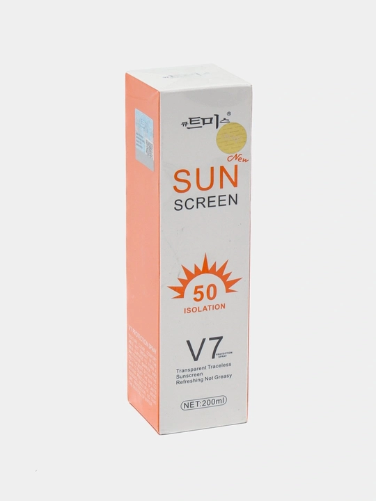 Солнцезащитный спрей-крем, 50 spf Sun screen V7, 200 мл
