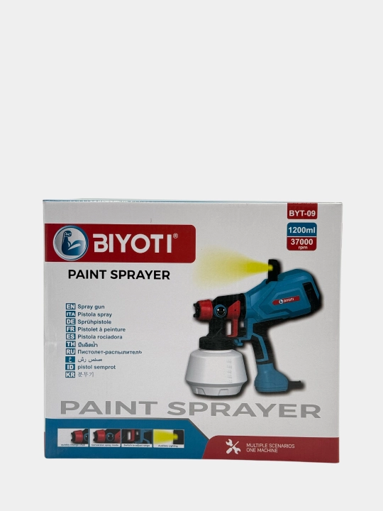 Biyoti elektr kraskopulti: 550 Vt, bak 1200 ml, soplo 1.8 mm (art. BYT-09)