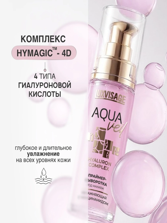Праймер под макияж AQUA veil HYALURON COMPLEX, LUXVISAGE