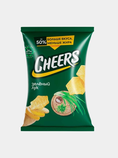 Картофельные чипсы "CHEERS" со вкусом "Зеленый лук", 70 гр — CHEERS-P1A3B6A