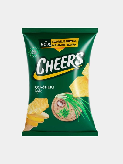 Чипсы Cheers зелёный лук, 130 г — FOODST-17941