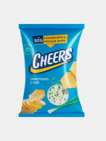 Картофельные чипсы "CHEERS" со вкусом "Сметана и лук" 70 гр — CHEERS-P1A3B68