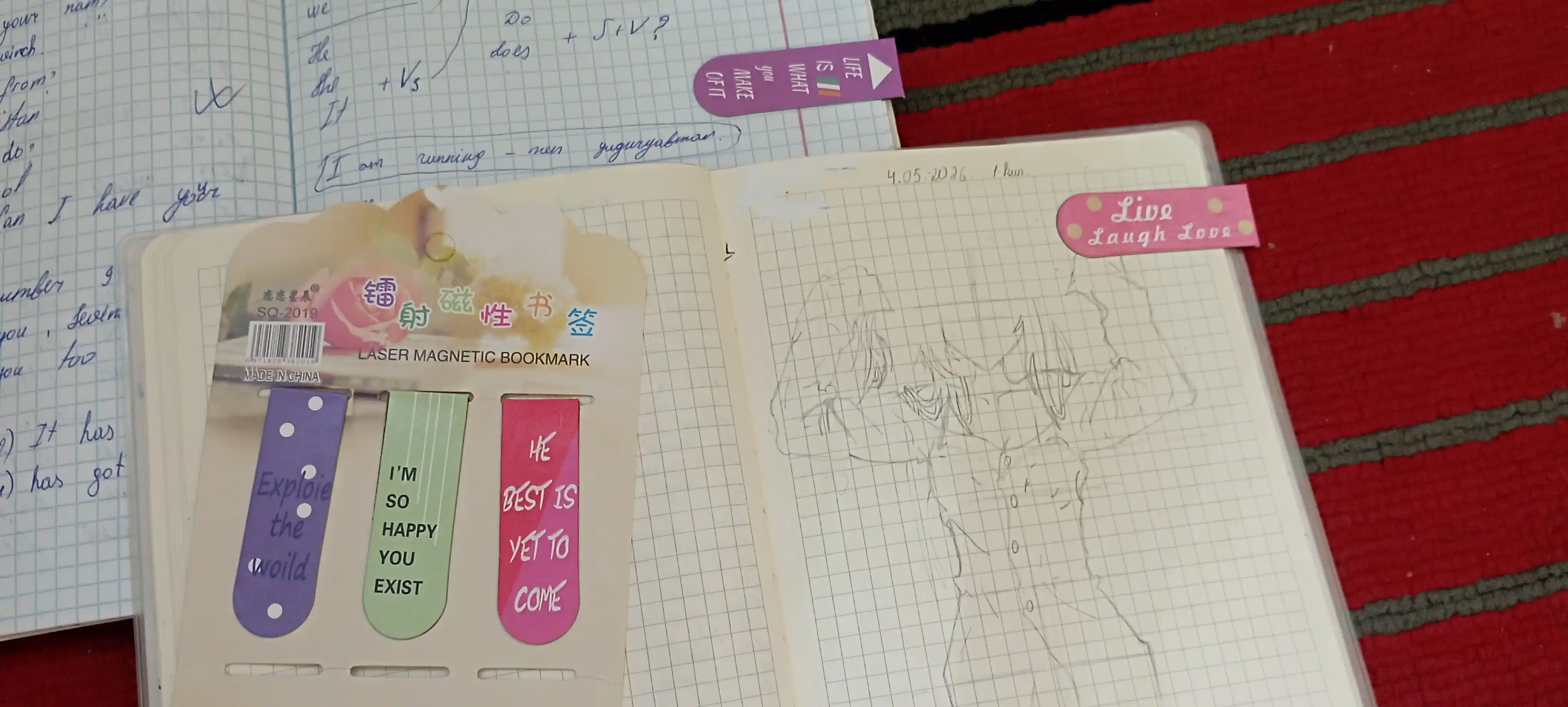 Xatcho'p zakladka kitob o'qish uchun magnitli rangli rasmli, to'plamda 6 dona 6 xil rasmda