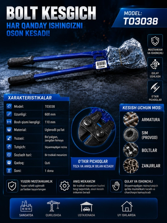 Bolt kesgich 600 mm - 