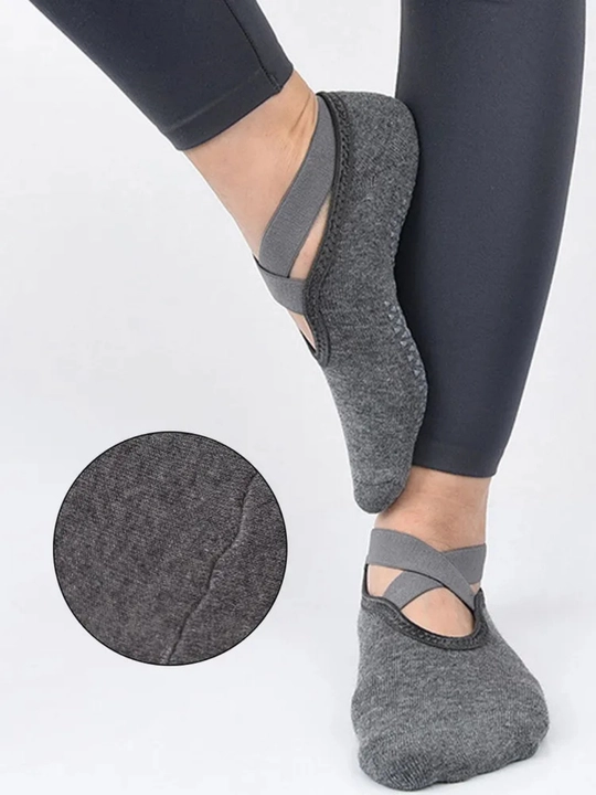 Yoga, pilates, fitnes, raqs, gimnastika uchun ayollar sport paypoqlari, sirpanishga qarshi